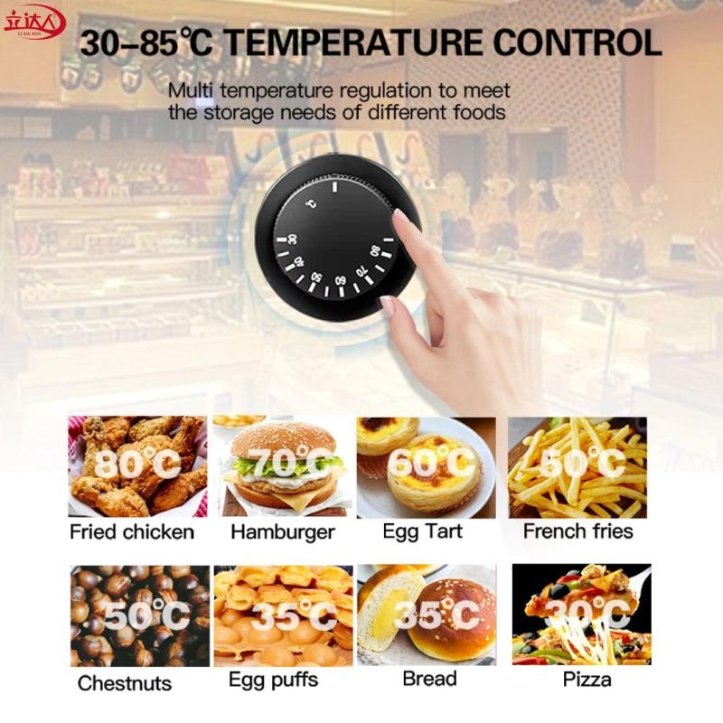 Best Selling 2 Layers Snack Food Warmer Display Warming Showcase with CE Approved