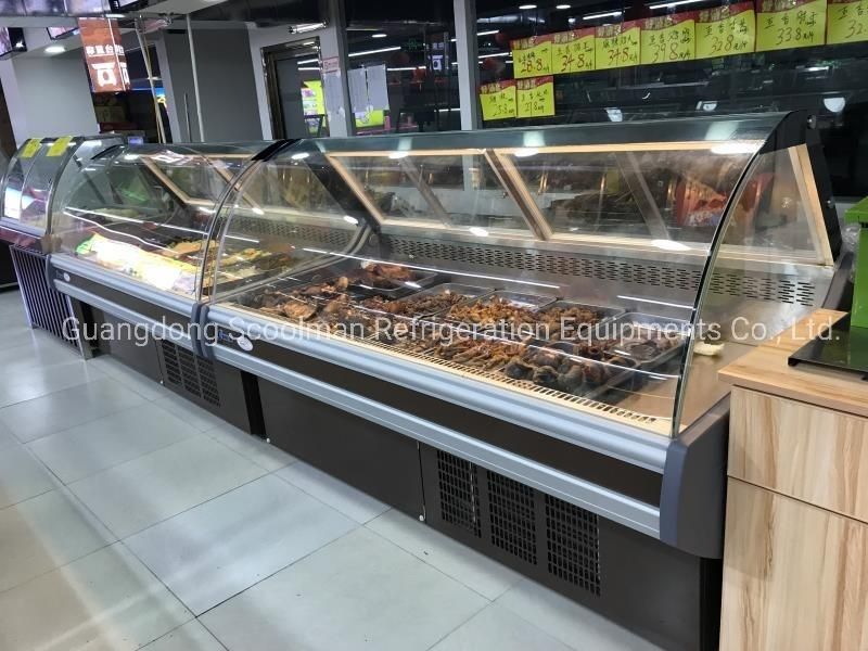 New Design Cheese and Sausage Self Service Refrigerated Showcase with Corner