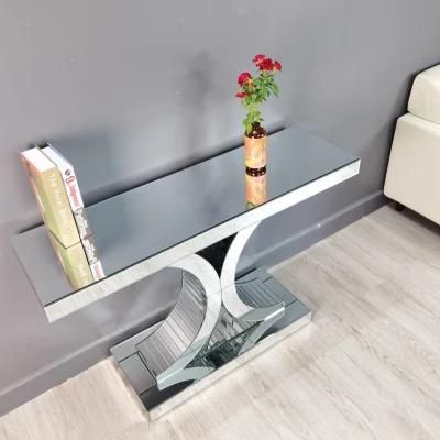 Quality Assurance New Design White Rectangle Small Mirrored Console Table
