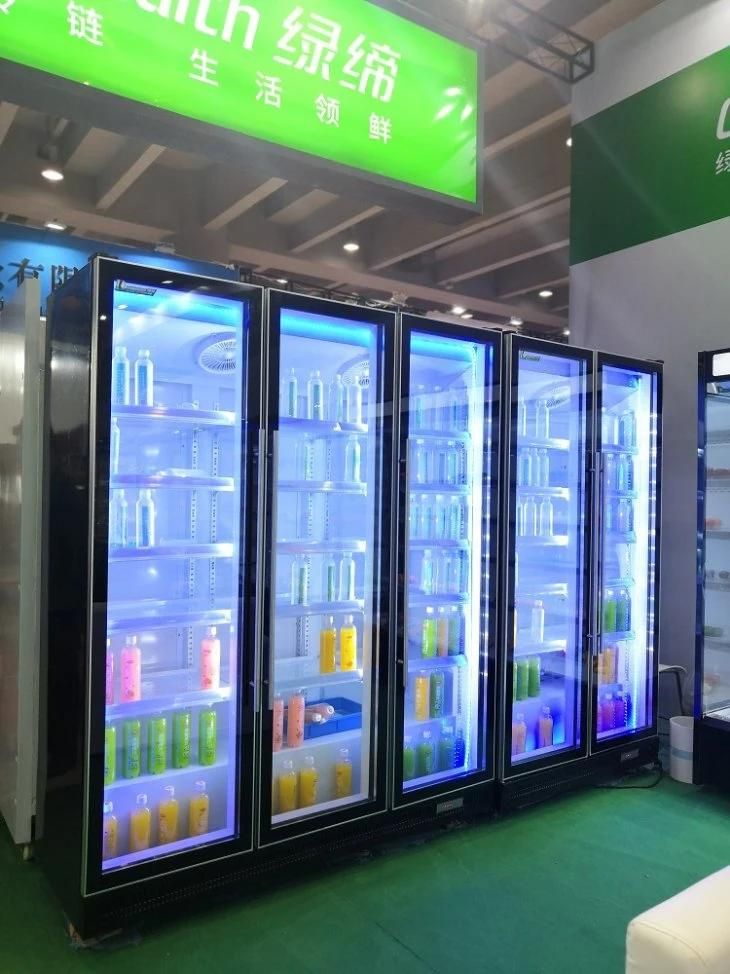 220V Glass Door Commercial Soda Refrigerator Showcase Beverage Cooler