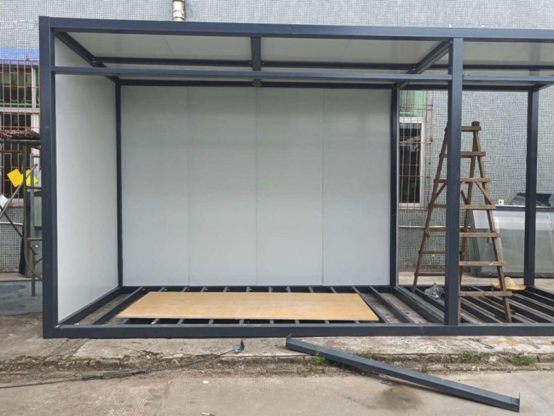 Steel Structure Prefab Multi-Function Advertising Platform Passenger Glass Wall Bus Shelter
