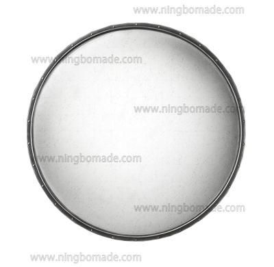 Rustic Glass Decoration Furniture Burned Nature Iron Rectangle Industry Round Antique Mirror