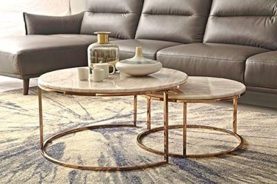 New Modern Dining Table Stainless Steel Marble Coffee Table Glass Furniture