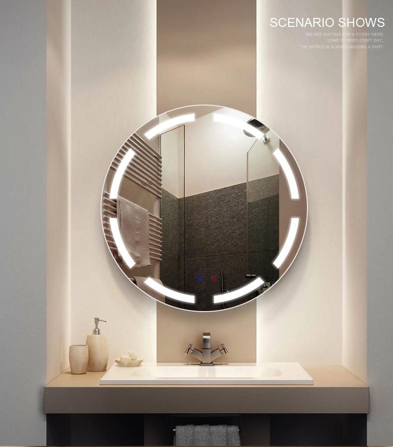 Interior Decoration Round Wall LED Bathroom Mirror with Light