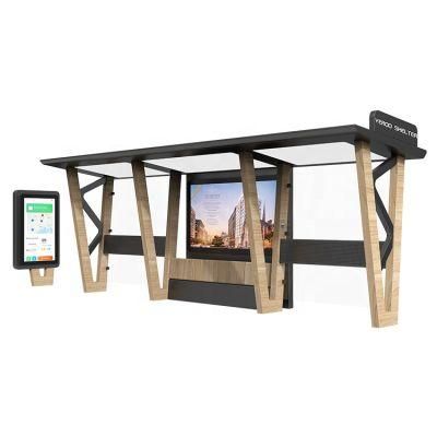 Multifunctional Smart Bus Shelter Staion with Smart Info Kiosk