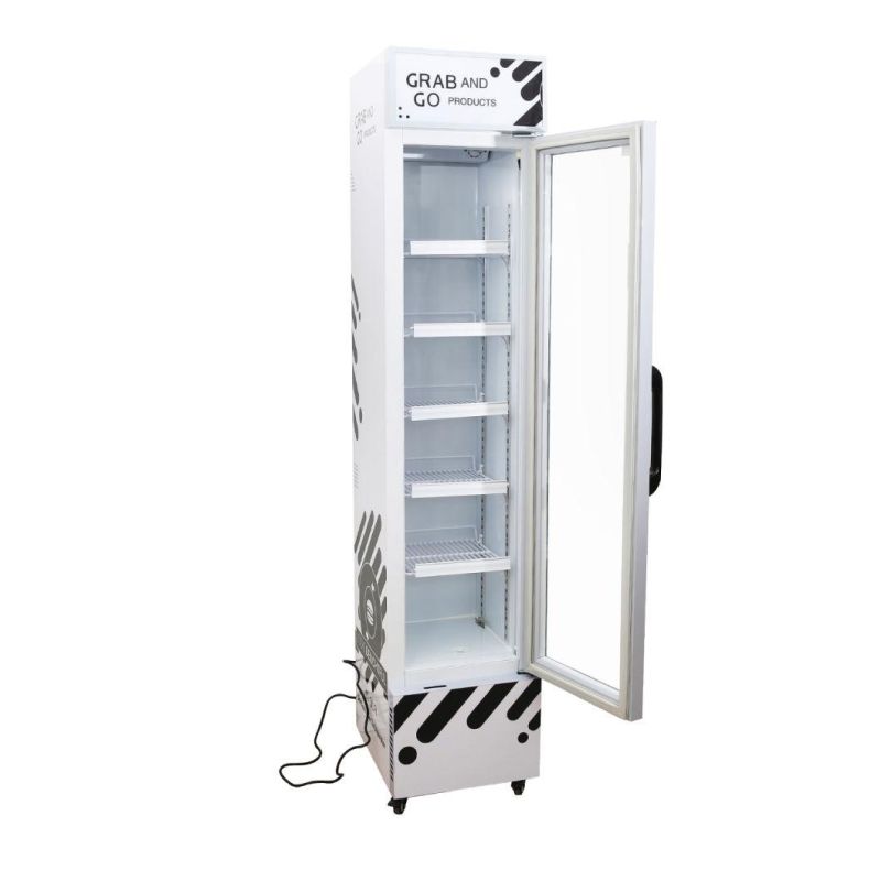 Supermarket Bottle Drink Promotion Glass Door Display Cooler Cabinet