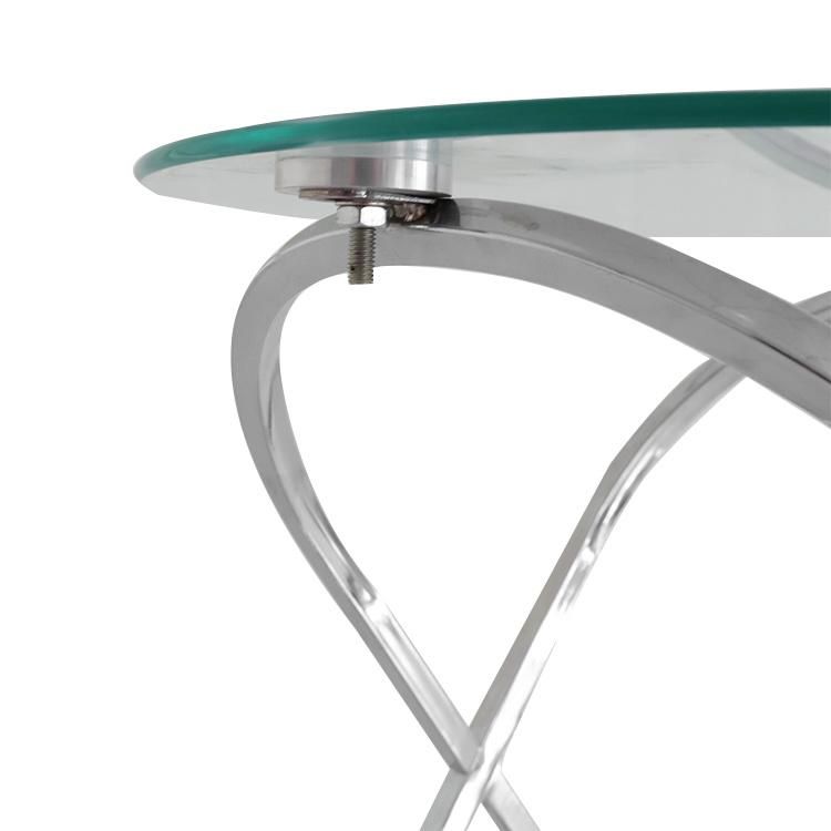 New Design Modern White Tempered Glass Coffee Table