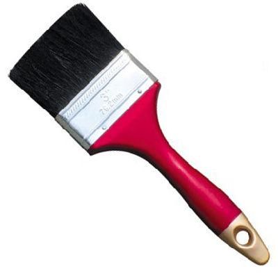 Wooden Handle Black Paint Brush with Plastic Handle