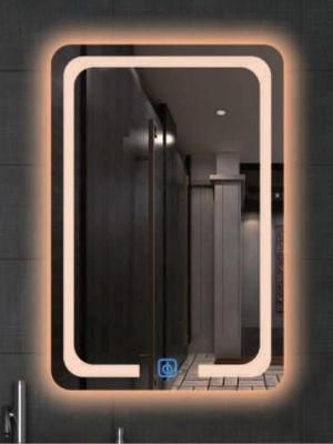 Simple Smart Hotel Bathroom Home Wall Mirror Makeup Light Glass Silver Toilet LED Mirror with CE