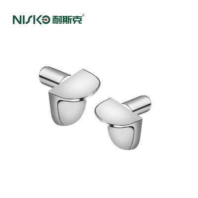 Zinc Alloy Metal Cabinet Glass Holder Furniture Angle Bracket Shelf Support Pins for Wardrobe