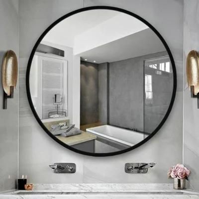 Modern and Contemporary Round Black &amp; Golden &amp; Silver &amp; Rose Golden Aluminium Framed Bathroom Vanity Wall Mounting Mirror