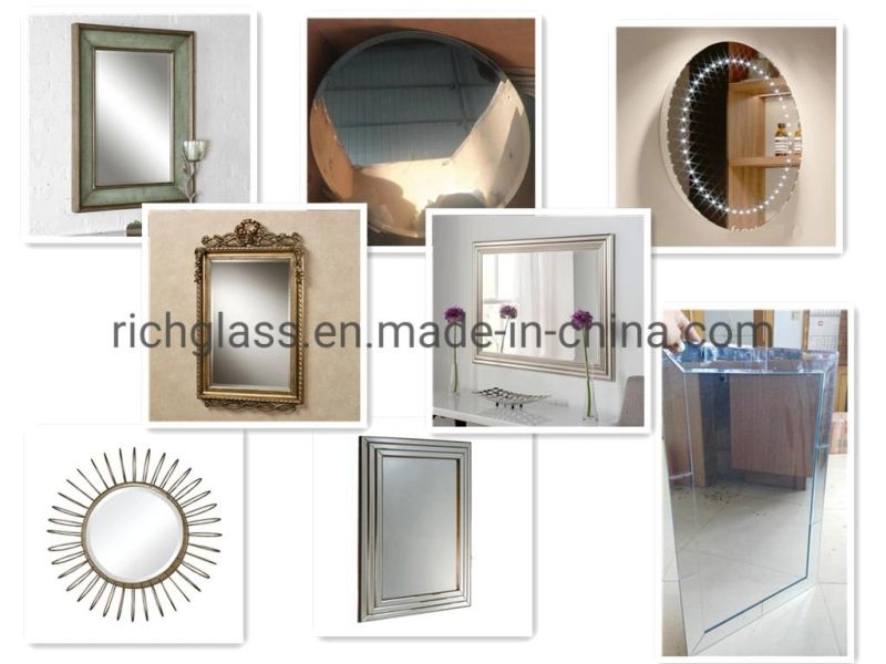 Round Shape 4mm Customized Size Luxury Bathroom Dressing Mirror