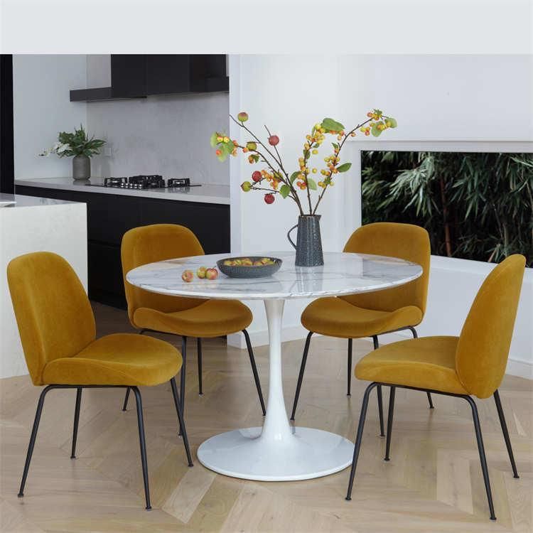 Luxury Nordic Modern Design Square Rectangle Expandable Marble Dining Table Sets 4 Seater 6 Chairs Dining Room Sets Furniture