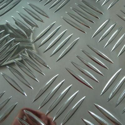 Mirror Aluminum Embossed Sheet with Five Bars for Cars