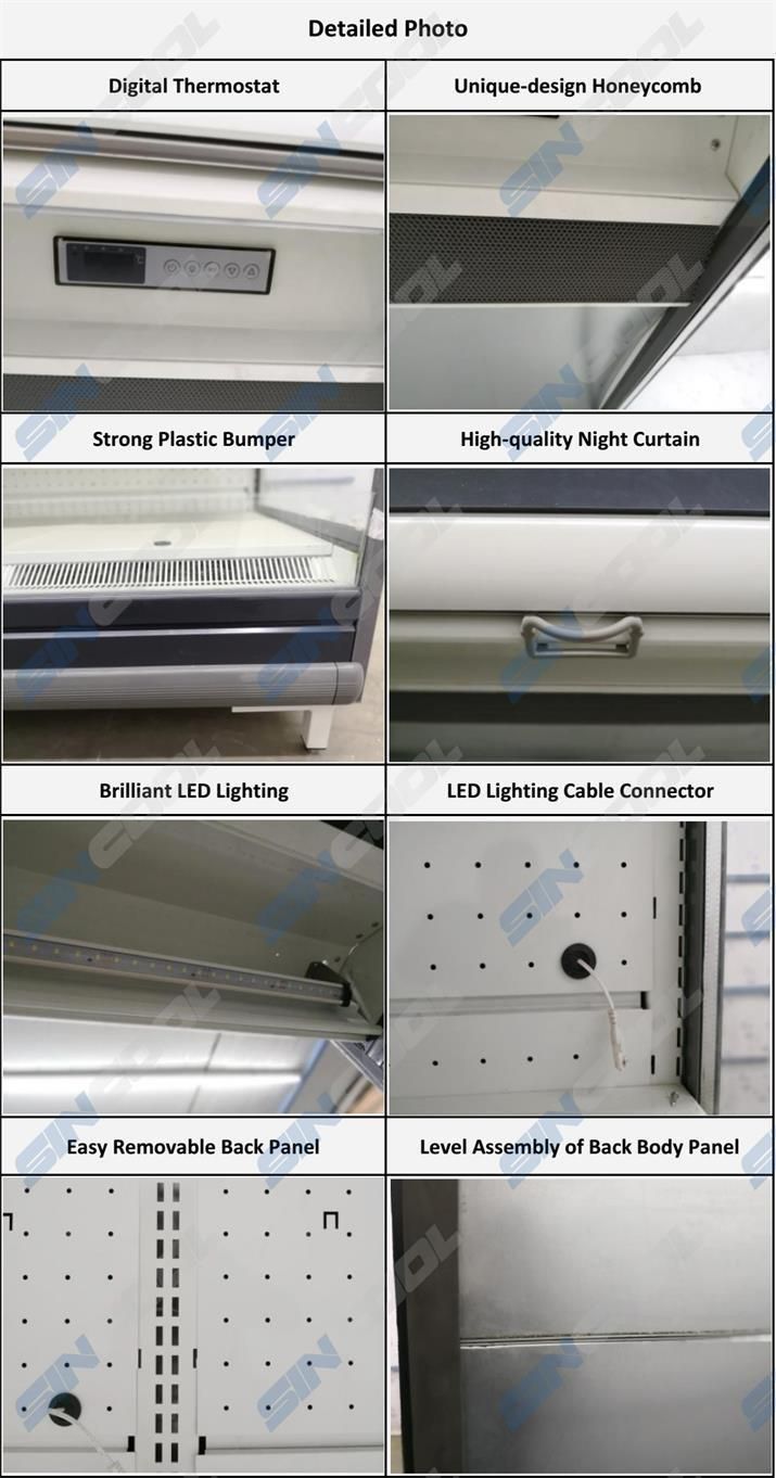 Commercial Refrigerated Cabinet with Full Glass Sides and Side Mounted Lights