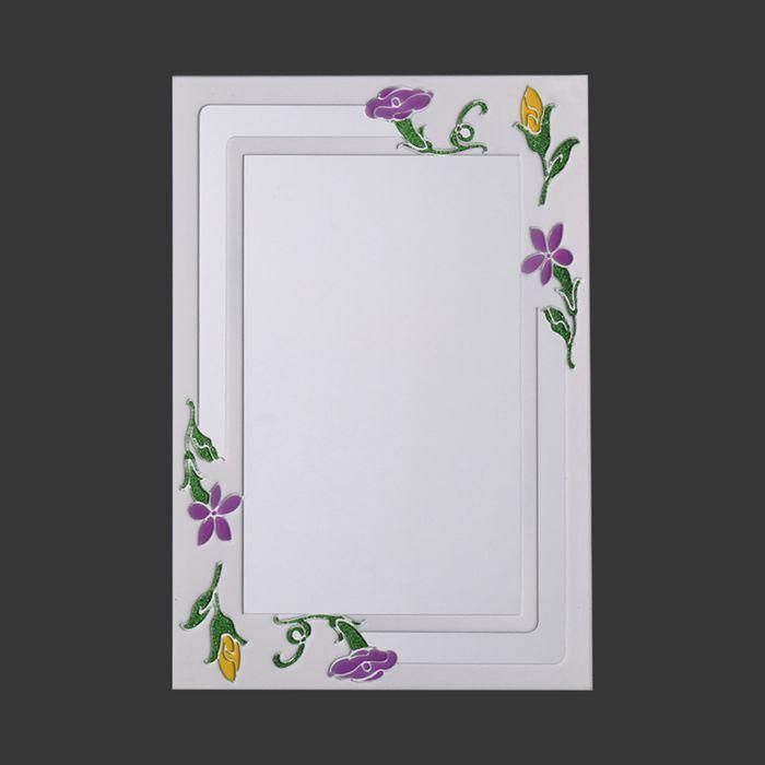 50X70cm 4mm Thickness Wall Mounted Bevel Polish Edge Colorful Frameless Decorative Bath Mirror