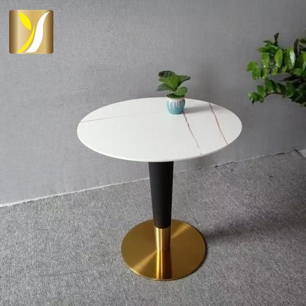 Wholesale Gold Stainless Steel Base Marble Top Coffee Table Home Hotel Furniture Side Table