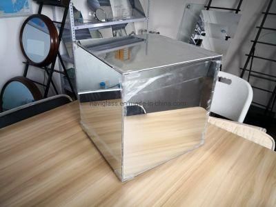 4mm 5mm Toughened Safety Glass Mirror for Glass Furniture