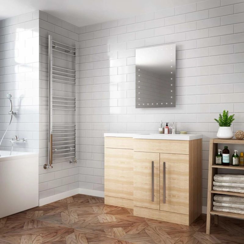 Sally Fog Free Makeup Decorative Glass Wall Mounted LED Backlit Waterproof Bathroom Mirror