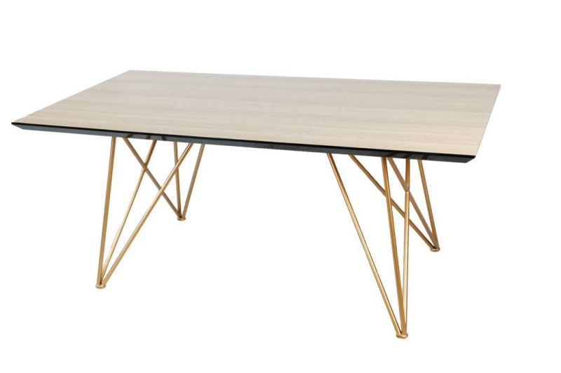 Wholesale Home Furniture MDF Panel Wooden Color Paper Dining Table