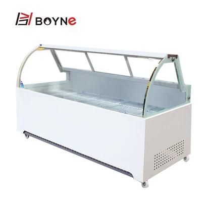 Commercial Glass Sliding Door Food Chiller Showcase