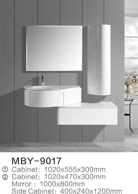 PVC Material and Ceramic Basin Bathroom Cabinet with Drawers