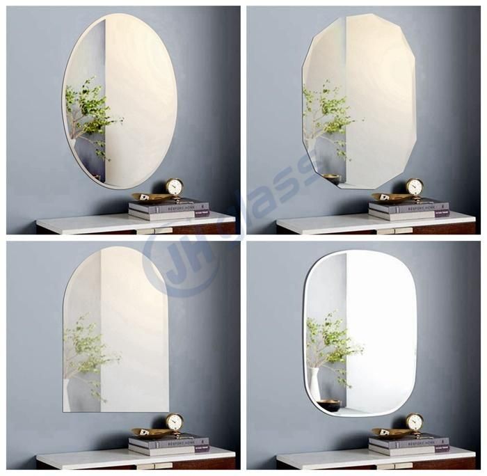 Rounded Rectangle Metal Bathroom Framed Mirror for Wall Decoration
