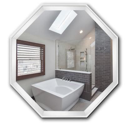 White Vintage Beveled Bathroom The Range Wall Mirror Above Basin