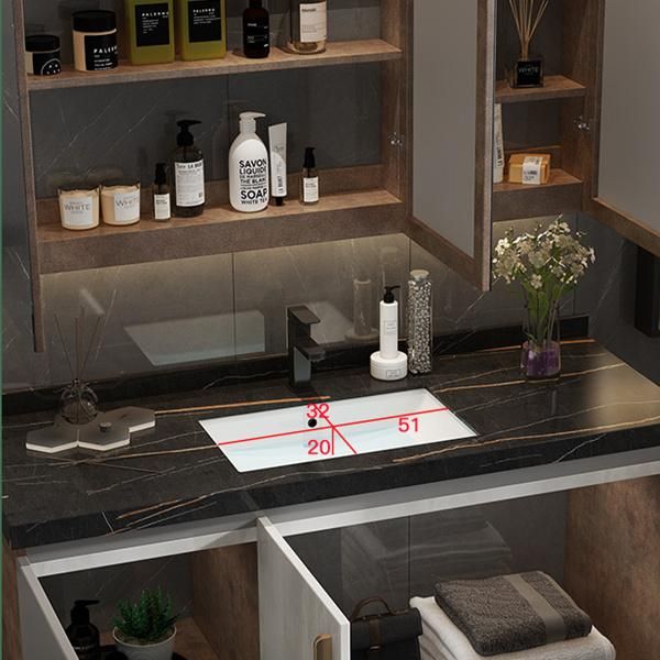 Bathroom Smart Nordic Light Luxury Bathroom Cabinet Combination Floor Type Washing Hand Wash Basin Pool Bathroom Wash Basin