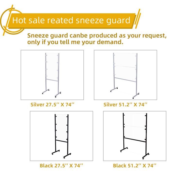 Partition Movable Visible Panel Clear Lightweight Portable Glass Wall