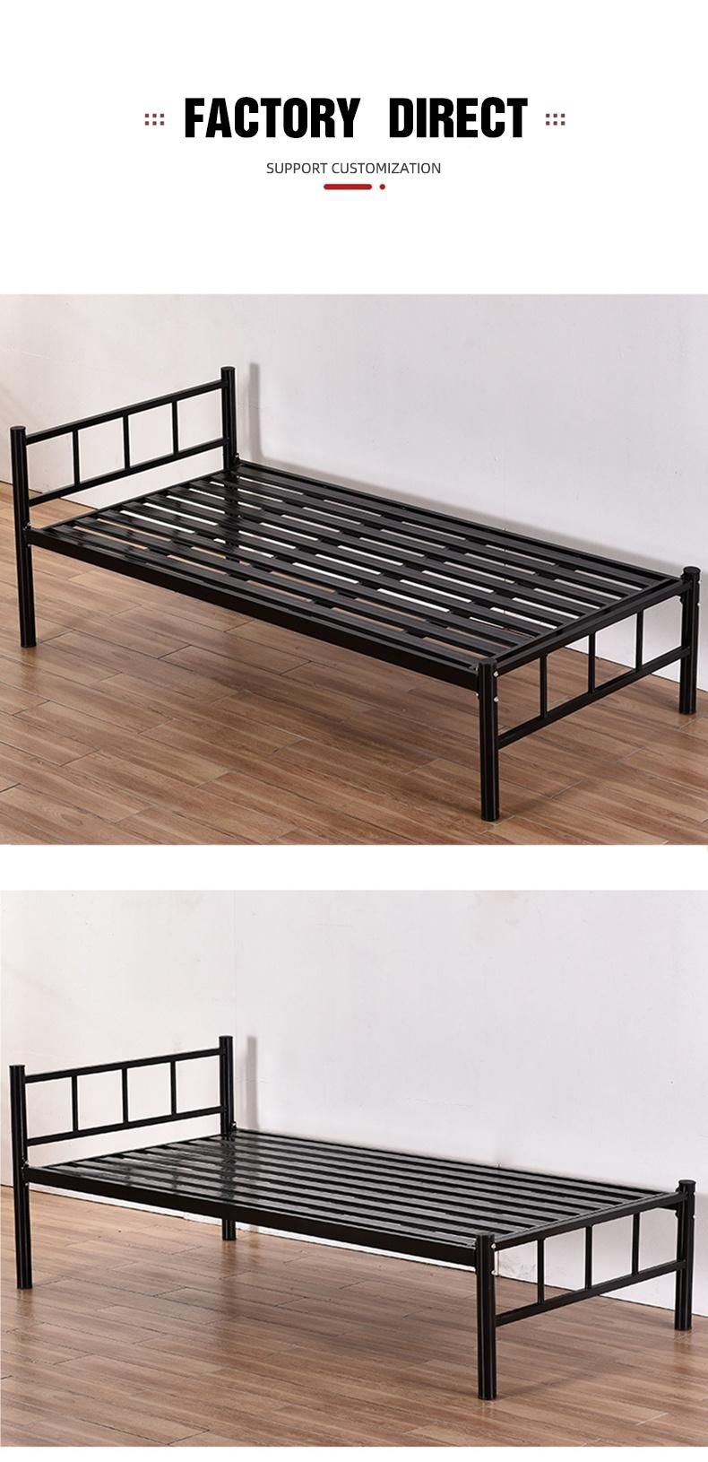 High Quality Bedroom Furniture School Dorm Beds Metal Bunk Bed for Sale Single Bed