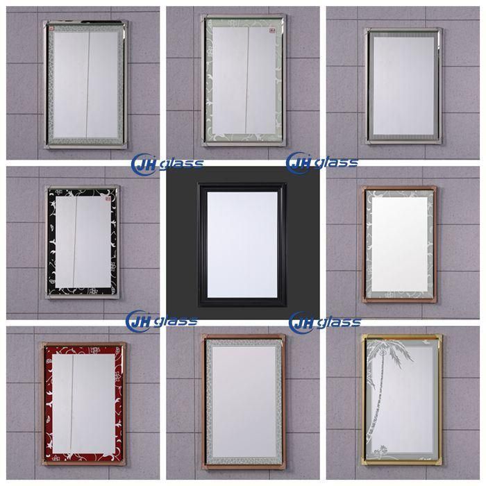 Full Length Metal Frame Wall Hanging Mounted Silver Aluminum Coated Mirror