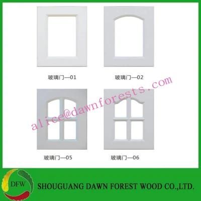 Wooden PVC Kitchen Glass Cabinet Door with Modern Design for Kitchen Furniture