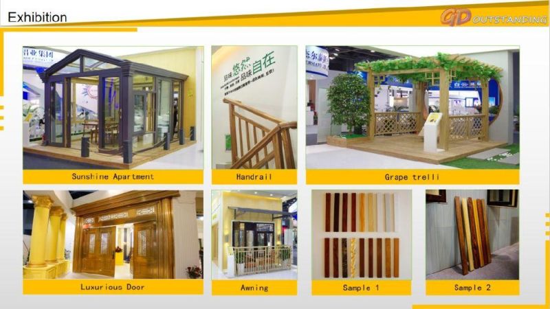 Wooden Grain and Powder Coating Aluminium Profile for Door and Window