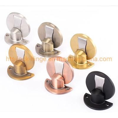 Bathroom Door Stopper Door Hardware Zinc Alloy Magnetic Catch for Floor or Wall Mounted Door Stopper