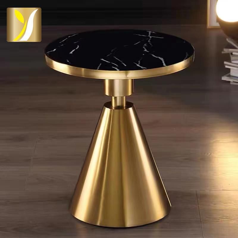 Luxury Round Marble Top Gold Stainless Steel Home Hotel Furniture Living Room Tea Table Coffee Table