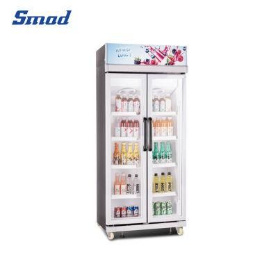 Industrial Upright Glass Door Beverage Display Cooler Showcase