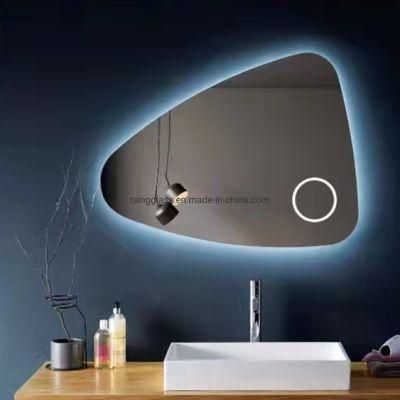 Customized Custom Frame-Less Smart Backbit Illuminated Mirror LED Bath Mirror Wall Mounted Lighted Bathroom Anti-Fog Mirror with 5X Magnifier