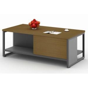 New Modern Design Steel Leg Wood Coffee Table