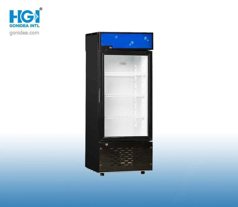 Commercial Market Cooler Glass Door Display Upright Showcases LC-228