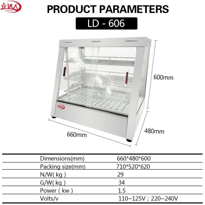 Bakery Showcase Commercial Foodservice Supply Pastry Bread Bakery Display Cabinet Food Warmer Showcase