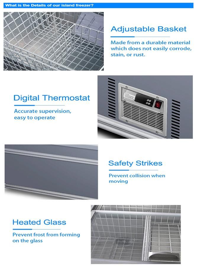 Refrigeration Top Open Display Freezer Showcase for Frozen Food