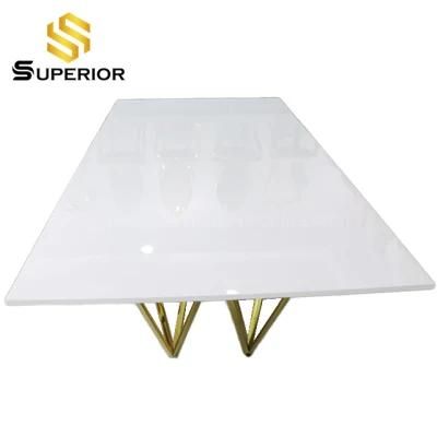 Hotel Commercial Dining Room Furniture White Wood Top Wedding Table