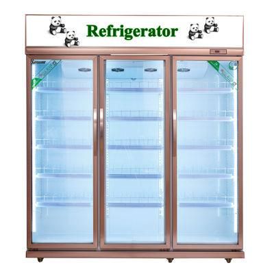 Upright Beverage Showcase Commercial Upright Cooler Fridge Store Glass Door Display Refrigerator Beverage Cold Drink Cooler