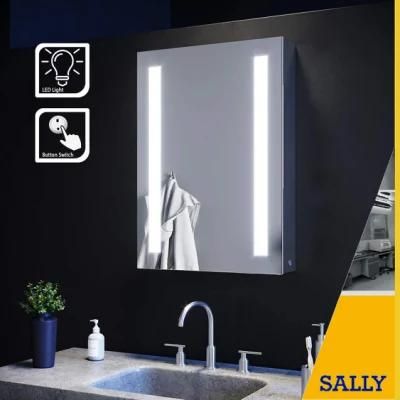 Sally Bathroom Mirror Medicine Storage Cabinet Waterproof Defogger Wall Mounted Vanity Dimmer Switch LED Mirror