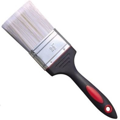 Wooden Handle Black Paint Brush with Plastic Handle