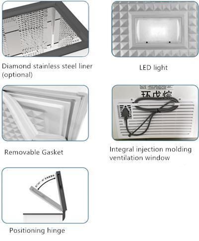 Good Price OEM ODM 101L Single Door Chest Deep Freezer Ice Cream Showcase with 65mm Foaming Insulation