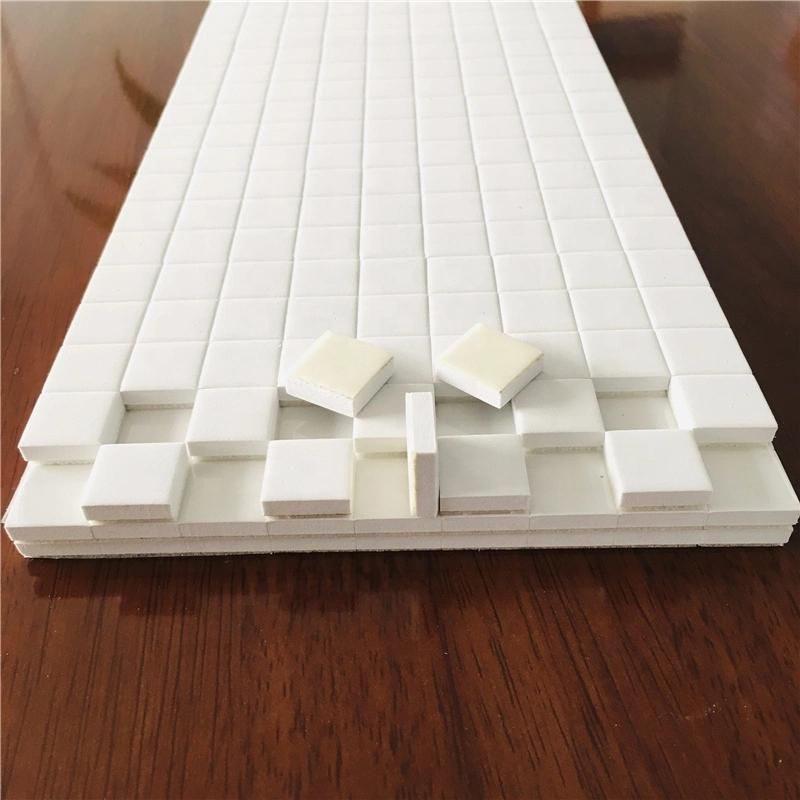 Glass Protector White EVA Rubber Foam Pads Glass Edge Protector Mat with Cling Foam with 18*18*3mm