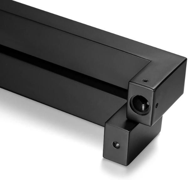 Pull Push Two Side Glass Door Handle Matte Black Paint Finish