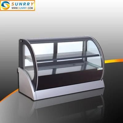 Curved Glass Show of Single Arc Bakery Refrigerated Display Case Showcase for Sale